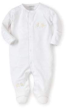 Baby's Embroidered Hatchlings Dot-Print Cotton Footie
