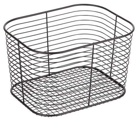 Wire Bathroom Vanity Basket (Large) Black