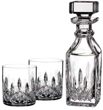 Lismore Square Lead Crystal Decanter & Tumbler Glasses