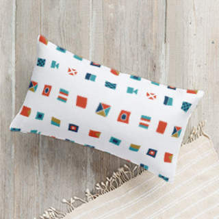 Nautical Flags Lumbar Pillow