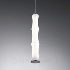 Bambù - dekorative LED-Hängeleuchte, weiß