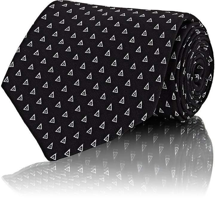 Men's Geometric-Print Silk Necktie