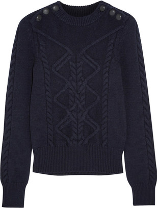 Isabel Marant Dustin Cable-Knit Wool-Blend Sweater