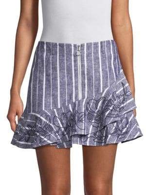 Zoro Stripe Ruffled Skirt