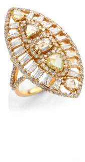 Bavna Sunburst Diamond & 18K Rose Gold Ring