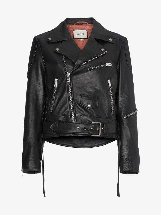 guccify leather jacket