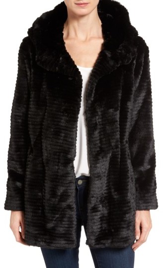 Women's Vince Camuto Hooded Faux Fur Coat
