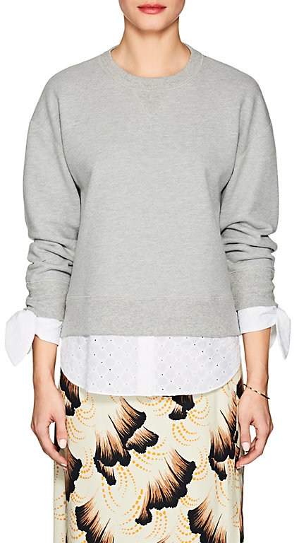 Women's Cotton Terry & Eyelet Sweatshirt