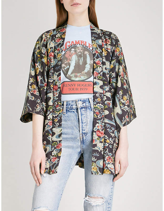 Vintage woven kimono jacket