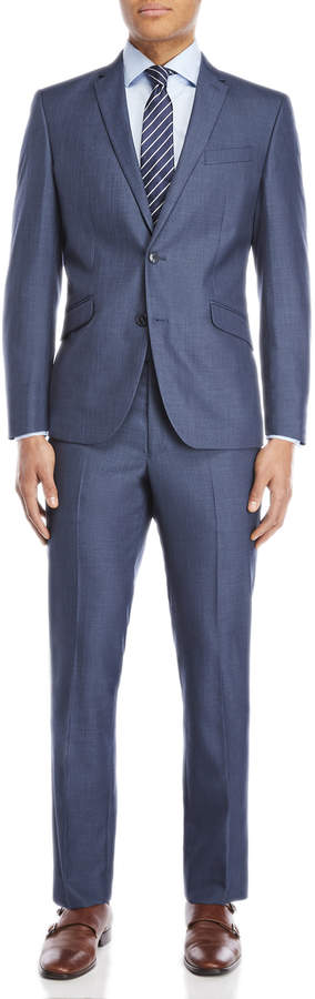 Two-Piece Striated Blue Ready Flex Suit