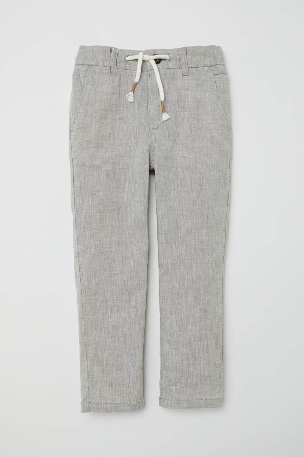 Pull-on Linen-blend Pants