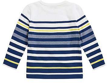 Kids’ long-sleeved striped T-shirt in cotton jersey