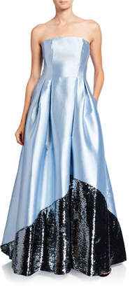 Sachin + Babi Regina Strapless Gown with Sequin Embellished Skirt