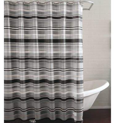 PEVA Raya Shower Curtain in Black/Grey