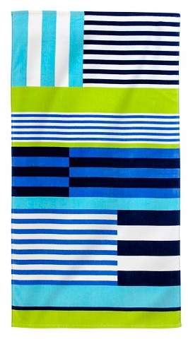 Printed Nautical Stripes Beach Green - Evergreen®