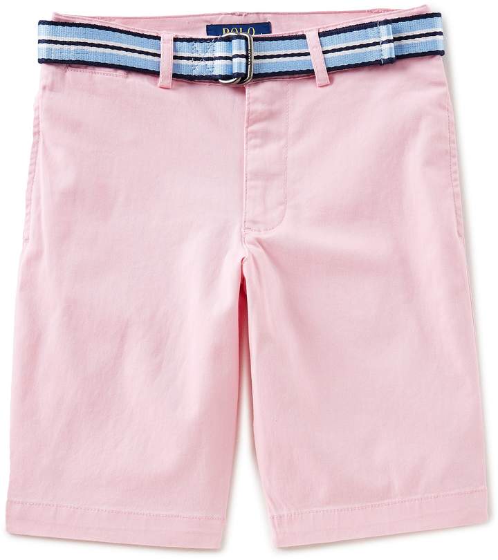 Big Boys 8-20 Slim-Fit Belted Chino Shorts