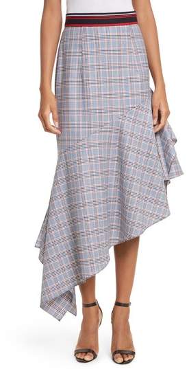 Asymmetrical Ruffle Hem Skirt