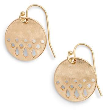 Disc Drop Earrings