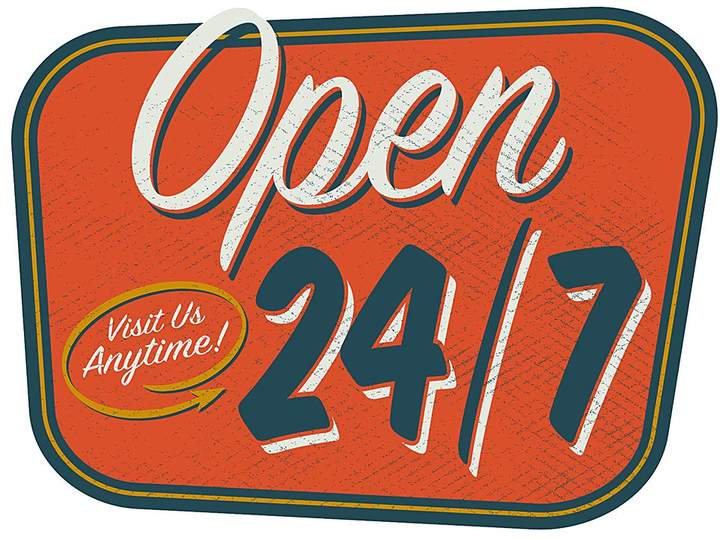 Pro Art Wandbild Open 24/7