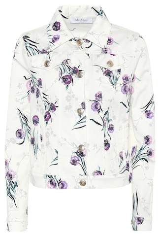 Bedruckte Jacke aus Stretch-Baumwolle