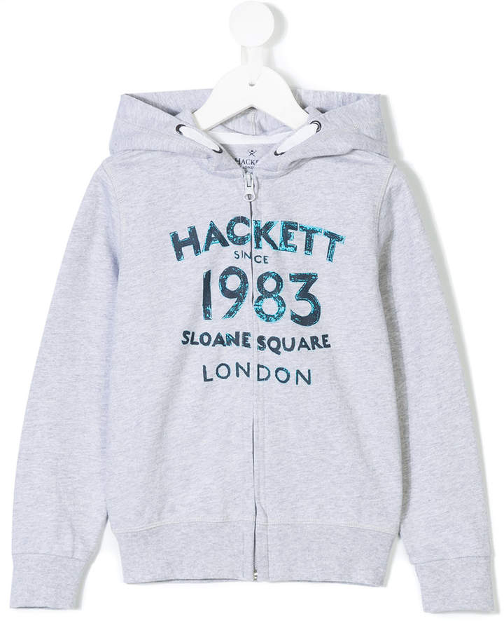 Hackett Kids logo print hoodie