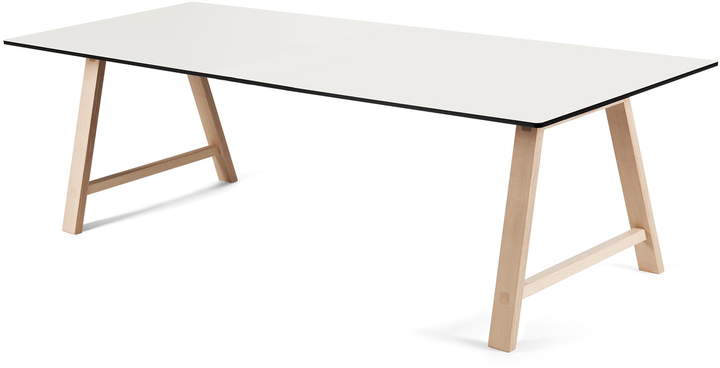 Andersen Furniture - T1 Ausziehtisch 220 cm, Eiche geseift / Laminat Weiß