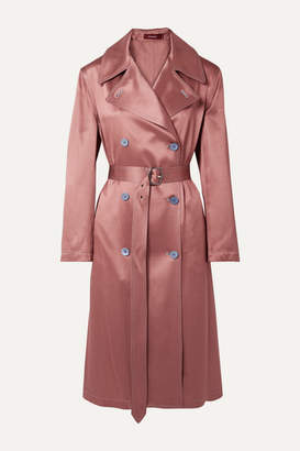 Sies Marjan Sigourney Satin-twill Trench Coat - Antique rose