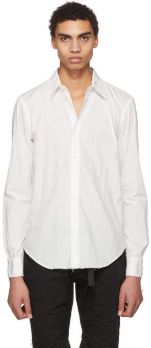 Takahiromiyashita Thesoloist. White Regular Collar Shirt