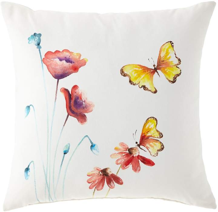 Eastern Accents Hand-Painted Butterfly Pillow, 22