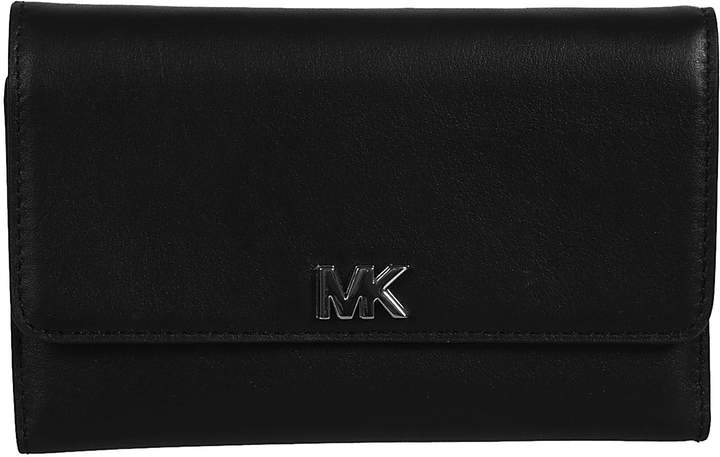 Michael Kors Fold Over Continental Wallet - BLACK - STYLE