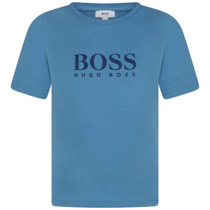 BOSS KidsBoys Blue Cotton Jersey Top