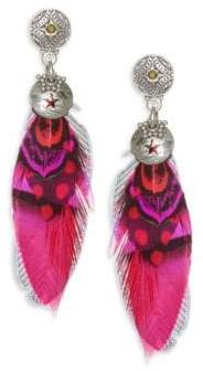 Gas Bijoux 24K Gold Plated Feather Earrings