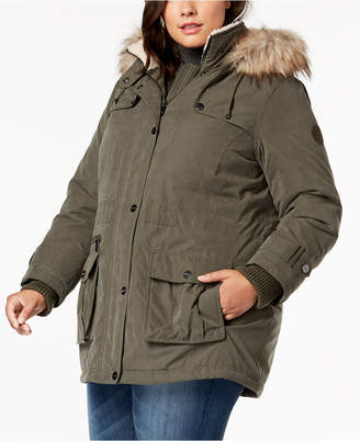 dkny plus size coats
