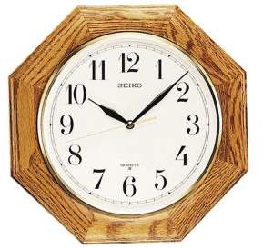 Octagon Wooden Wall Clock