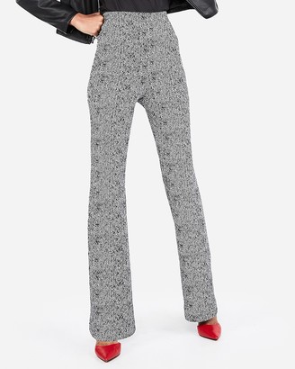 Express Super High Waisted Jacquard Stretch Flare Pant