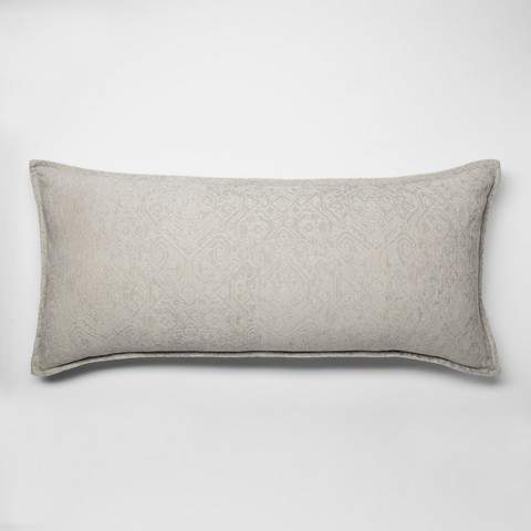 Gray Chenile Oversized Lumbar Pillow