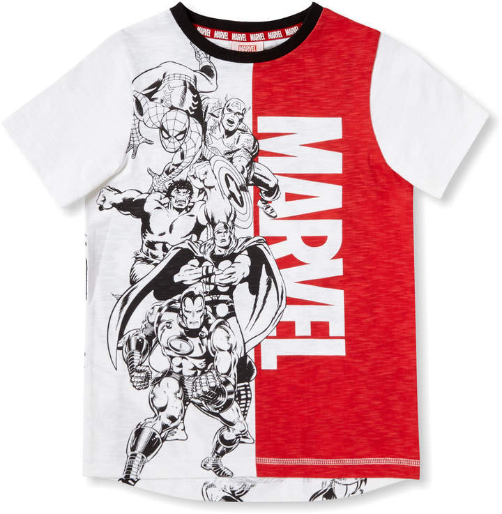 Tu Clothing Multi Coloured White and Red Disney Marvel Avengers T-shirt