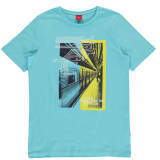 T-Shirt, Rundhalsausschnitt, Front-Print, für Jungen