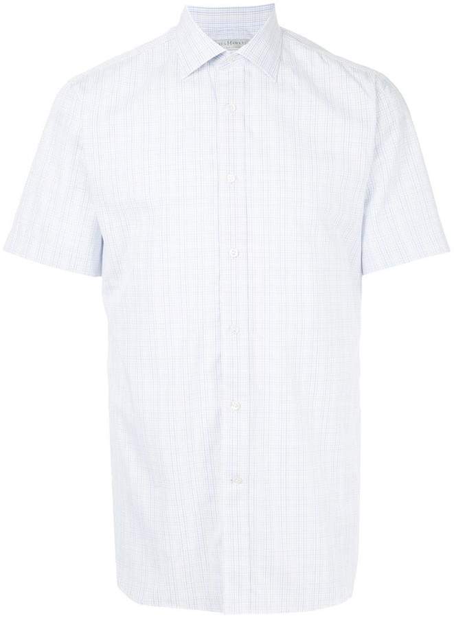 Gieves & Hawkes short sleeve checked shirt