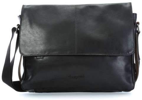 Grinta 15'' Laptop Messenger genarbtes Rindsleder schwarz