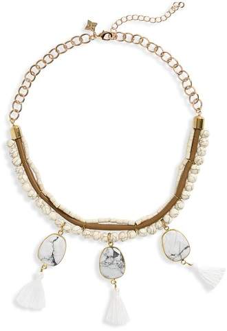 Bead & Tassel Collar Necklace