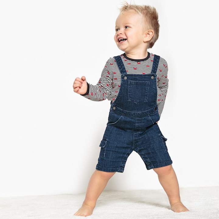 La Redoute Collections Denim Dungarees, 1 Month-3 Years