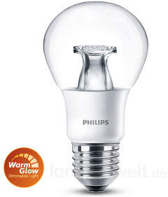 E27 6W 827 LED-Lampe in Glühlampenform, warmglow