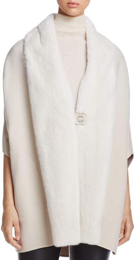 Buy Mink Fur-Trim Cape - 100% Exclusive!