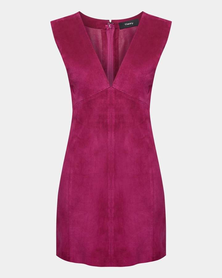 Double-Faced Suede Shift Dress