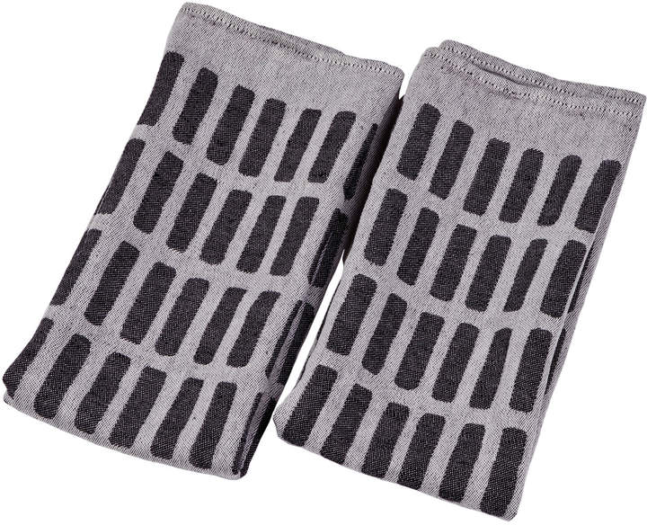Siena Geschirrtuch, weiß / Schwarz (2er-Set)