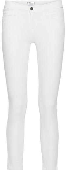  Le Skinny De Jeanne Crop Mid-rise Jeans - White