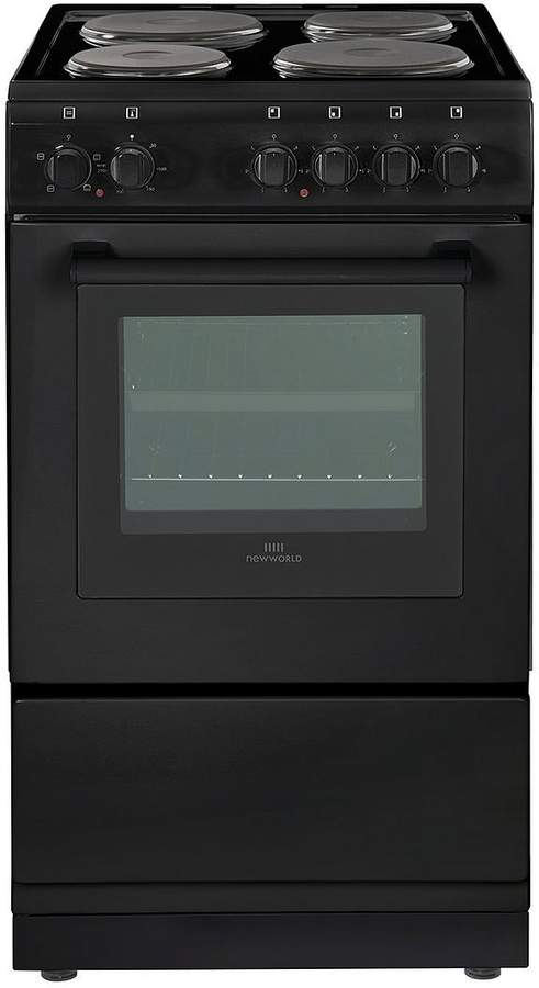 NW 50ES 50CM ELECTRIC SOLID PLATE SINGLE OVEN BLACK