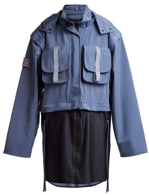 CHARLI COHEN Detachable-panel hooded technical parka