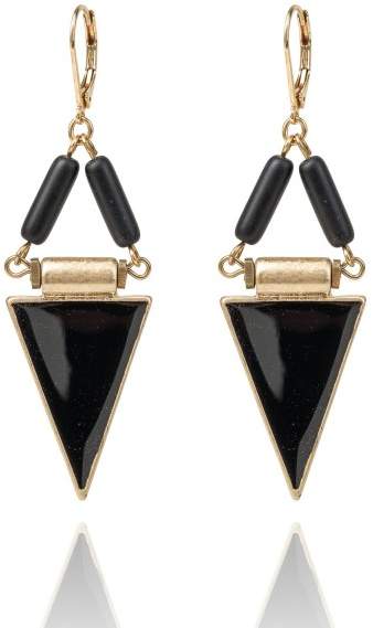 Styleserver DE David Aubrey Ohrhänger mit schwarzen Emaille Anhängern